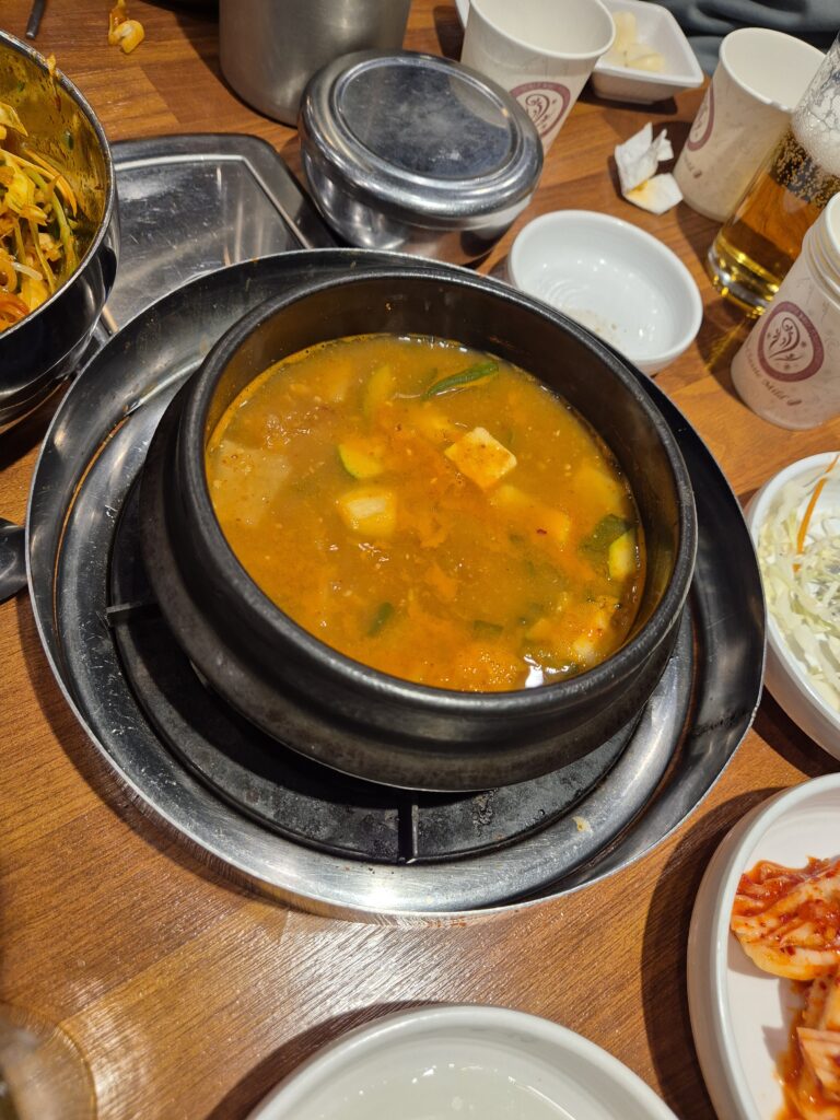 도안동 맛집 한마음 정육식당 무한리필 된장찌개