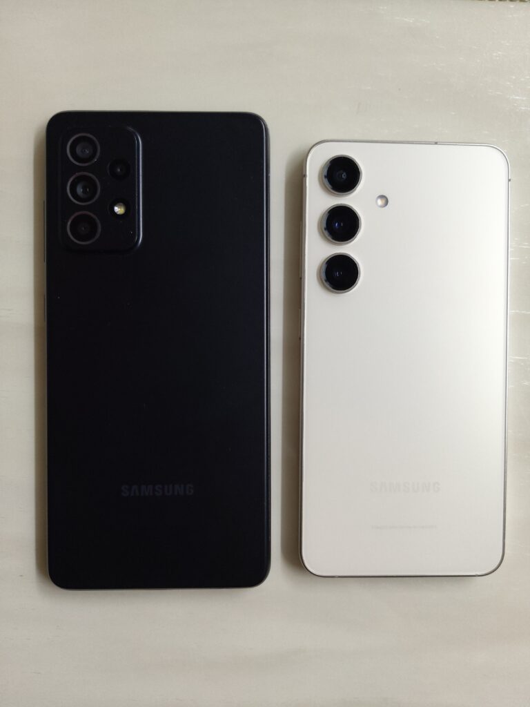 갤럭시 A52s 와 S24 디자인 비교