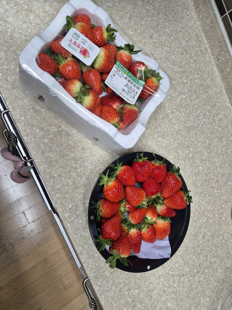 학하동 진잠농협 하나로 마트에서 판매하는 딸기 너무 좋다!