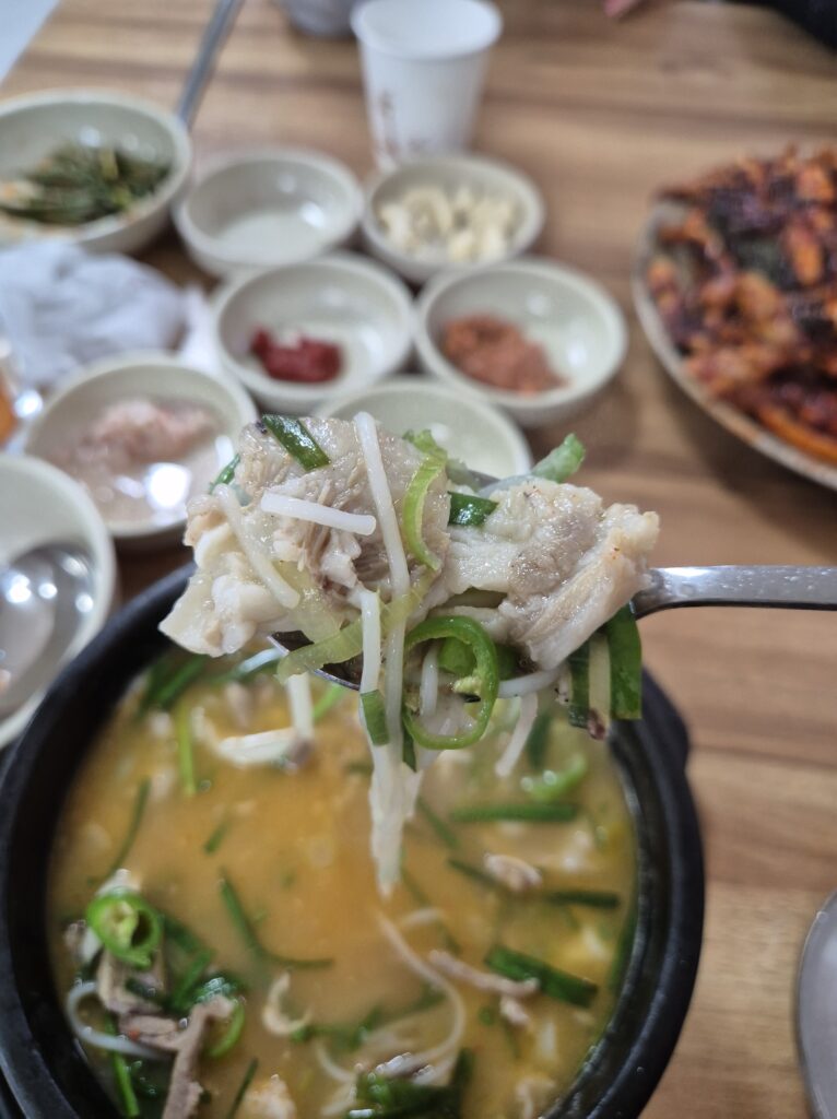 경주단골식당 돼지국밥 건더기