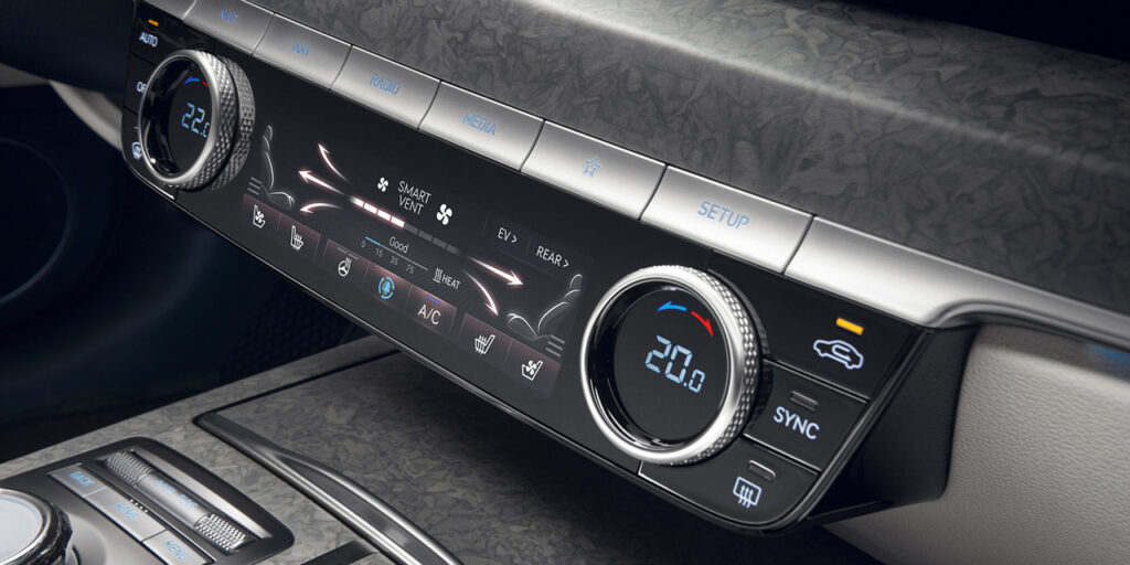 2023년형 제네시스G80EV 실내 1열 공조장치