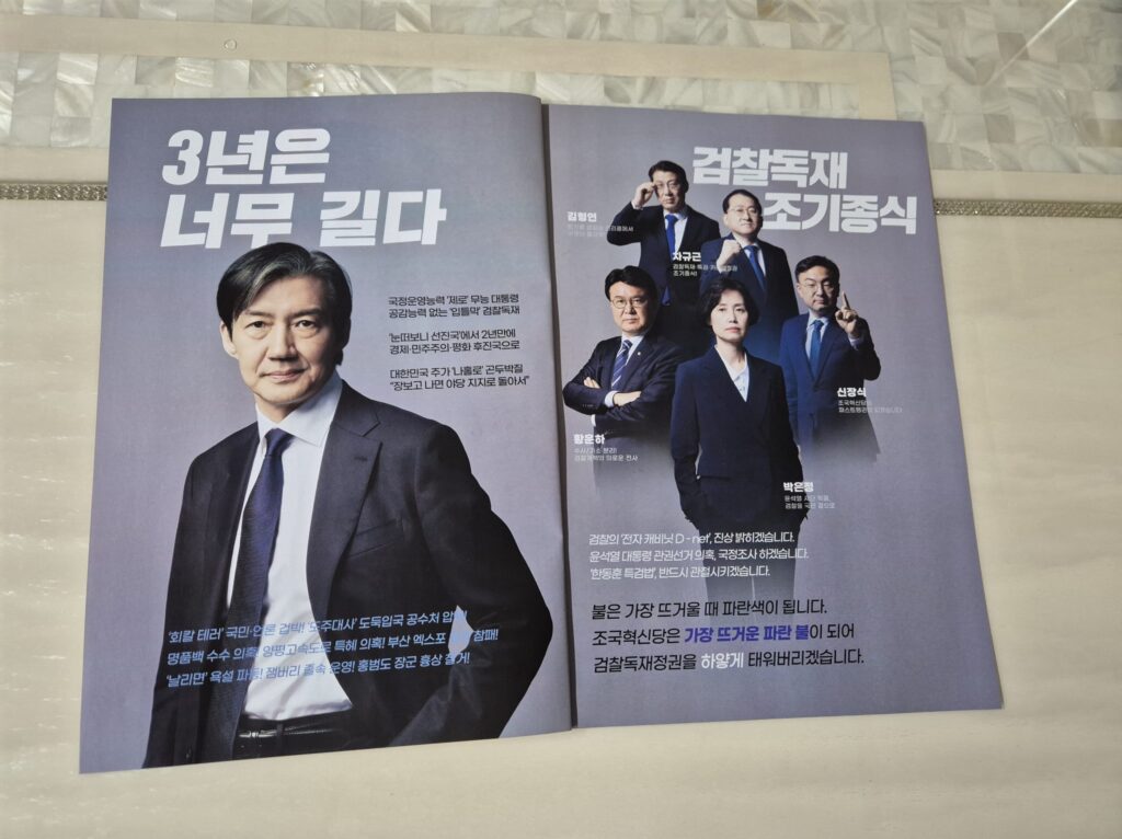 비례대표 9번 조국혁신당 선거 공보