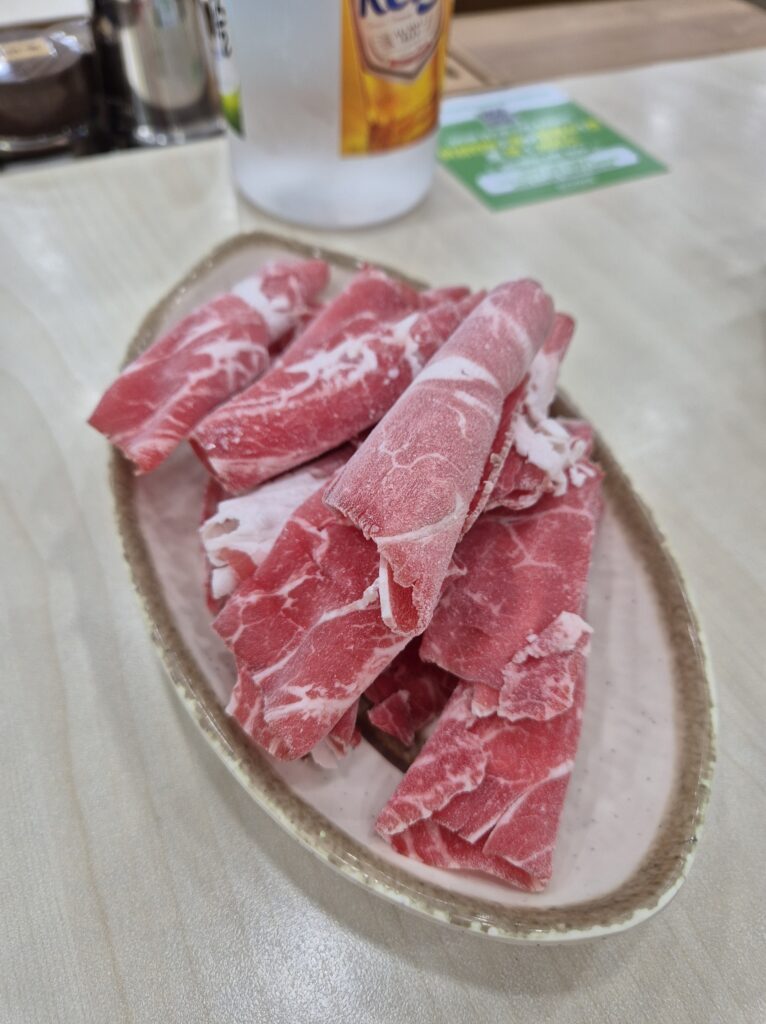 샤브용 고기 등장!