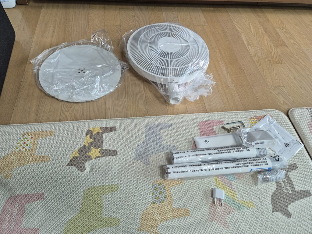 샤오미 9세대 선풍기 구성품 조립해보자