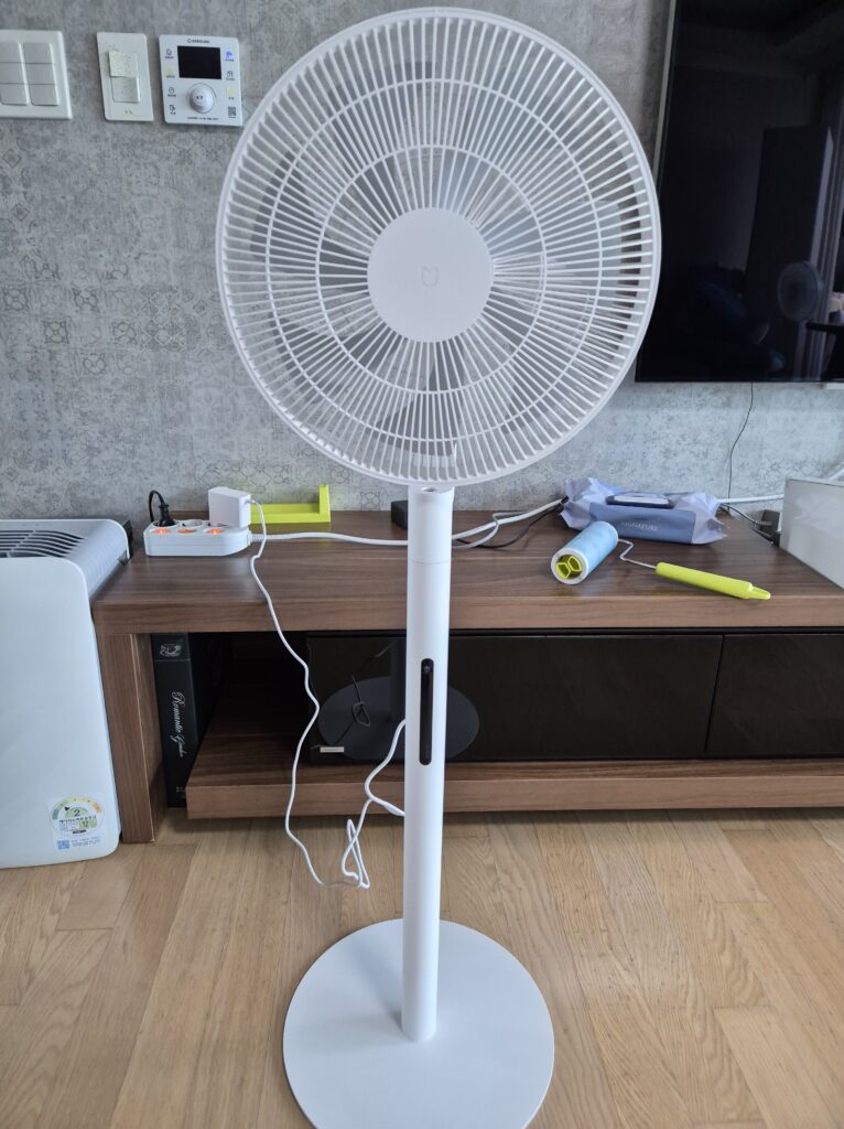 샤오미 선풍기 리모콘 연결 완료됨.
