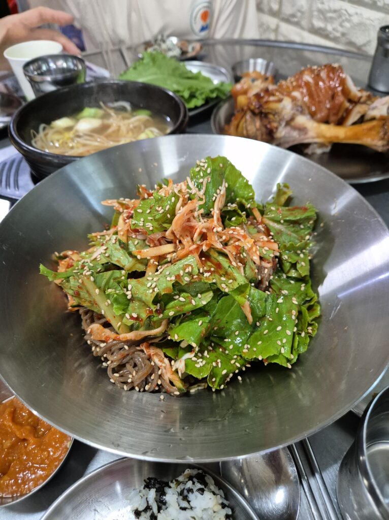 원내동 맛집 그집족발 세트메뉴 막국수