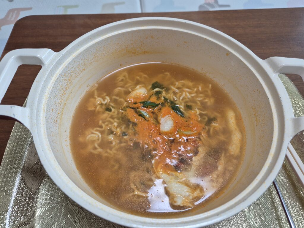 삼양 맴탱 라면 끓이기 끝