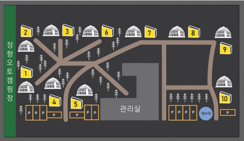 장항글램핑 배치도