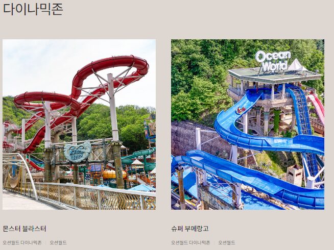 오션월드 이용가능한 야외 놀이시설 1