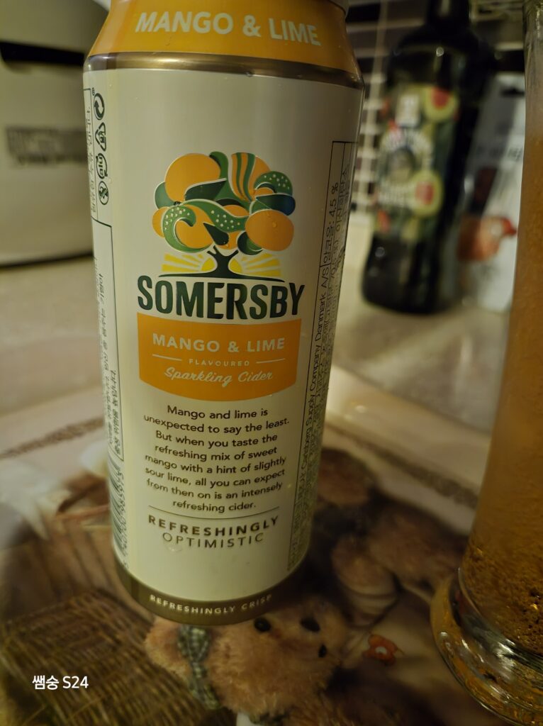 SOMERSBY MANGO AND LIME CIDER IN KOREA