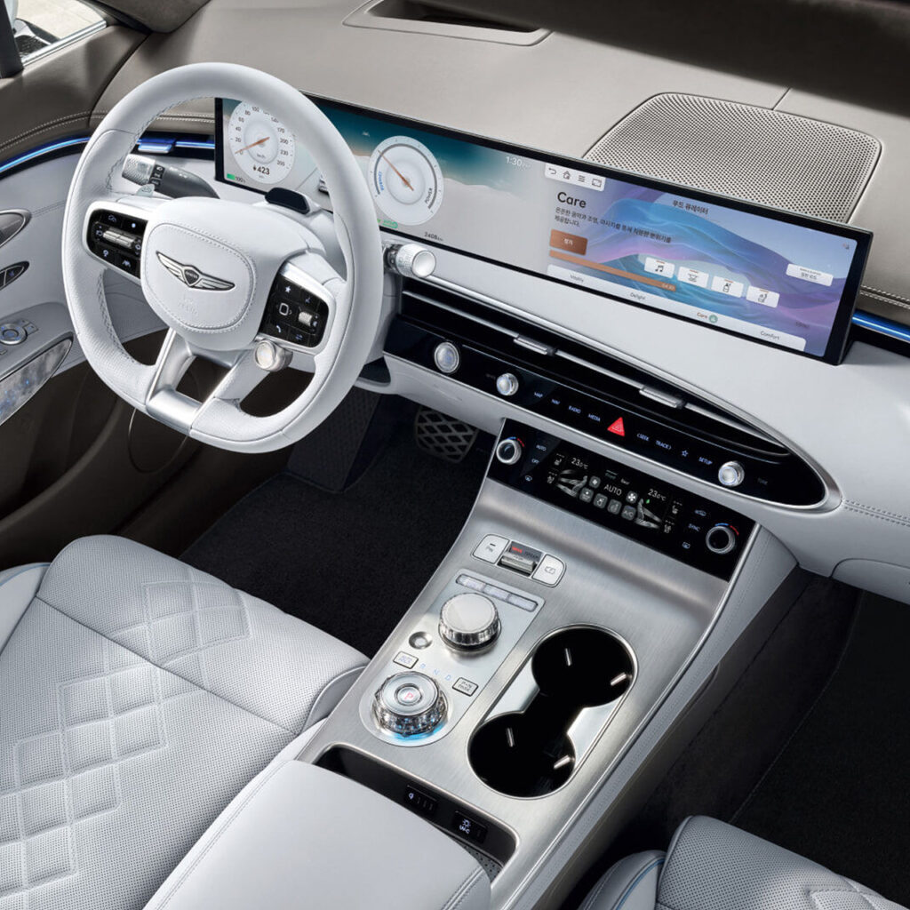 2025년형 제네시스 GV70 EV 1열 실내