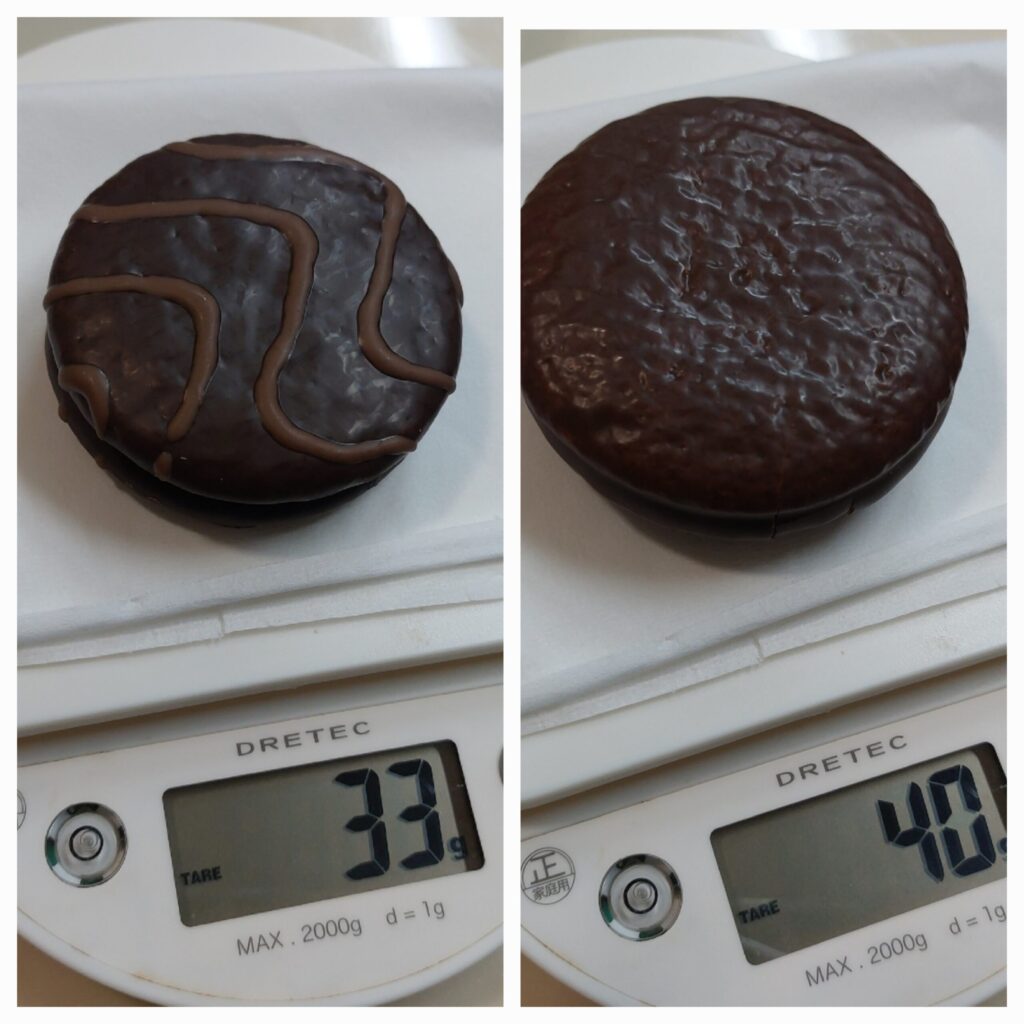 몽쉘과 초코파이 무게