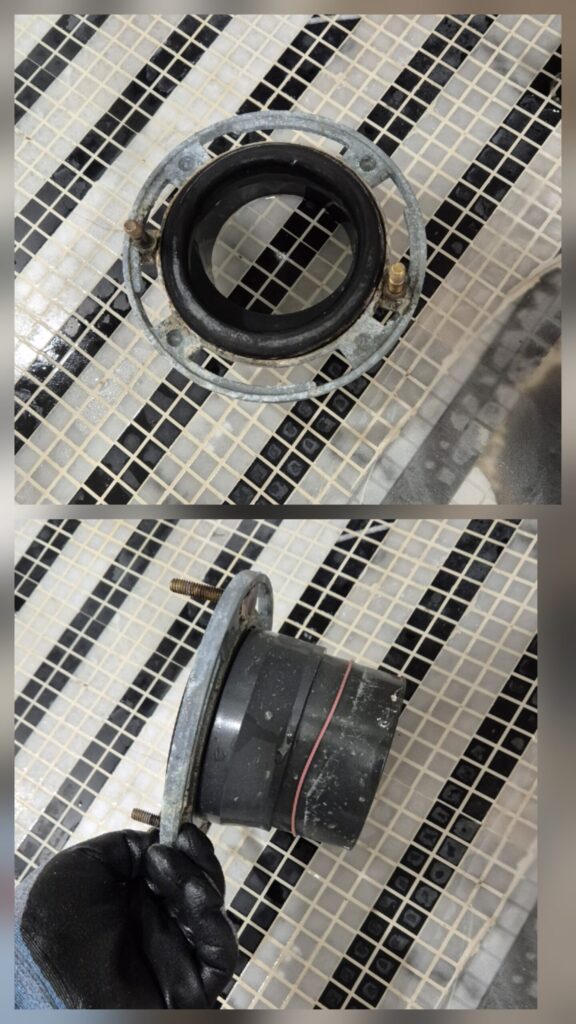 기존에 집에 설치되었던 변기 편심 3전 요즘은 전부다 플라스틱인데.. 예전에 스틸로 만들어졌었다.