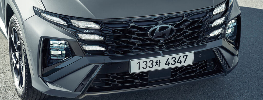 2026년형 투싼 하이브리드 N라인 라디에이터 그릴 / 프론트 범퍼 & 스키드 플레이트