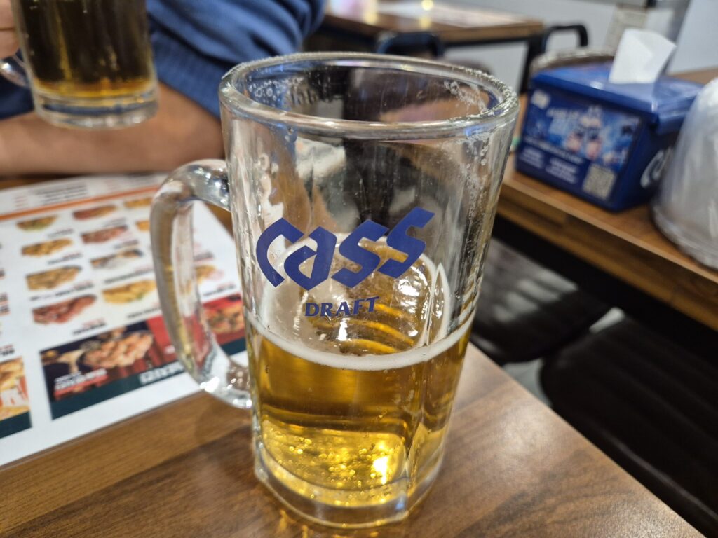 관저동 자담치킨 살얼음맥주