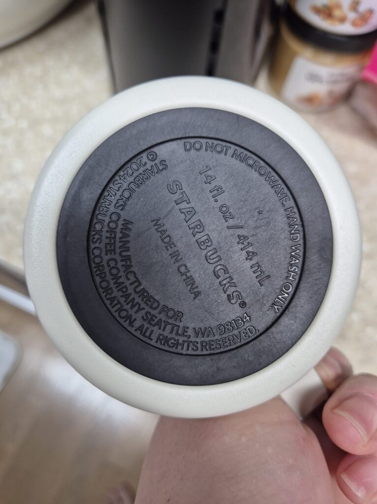 집에서 사용하는 414ml 스타벅스 보냉컵