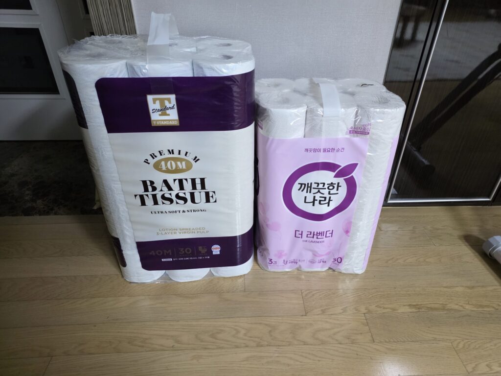 좌측 트레이더스 프리미엄 바스티슈 우측 깨끗한나라 바스티슈