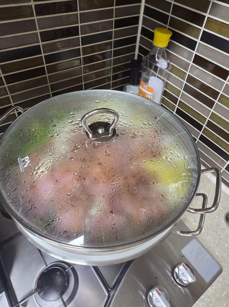 훈제오리 야채찜 만들기