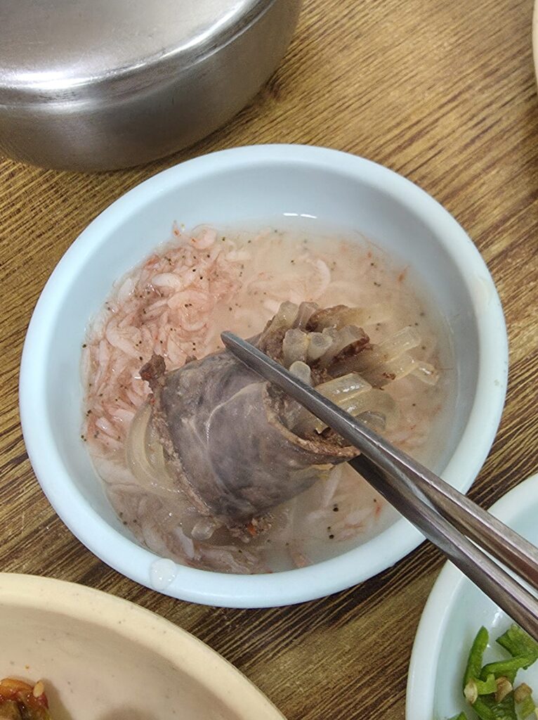 순대국밥의 순대 맛