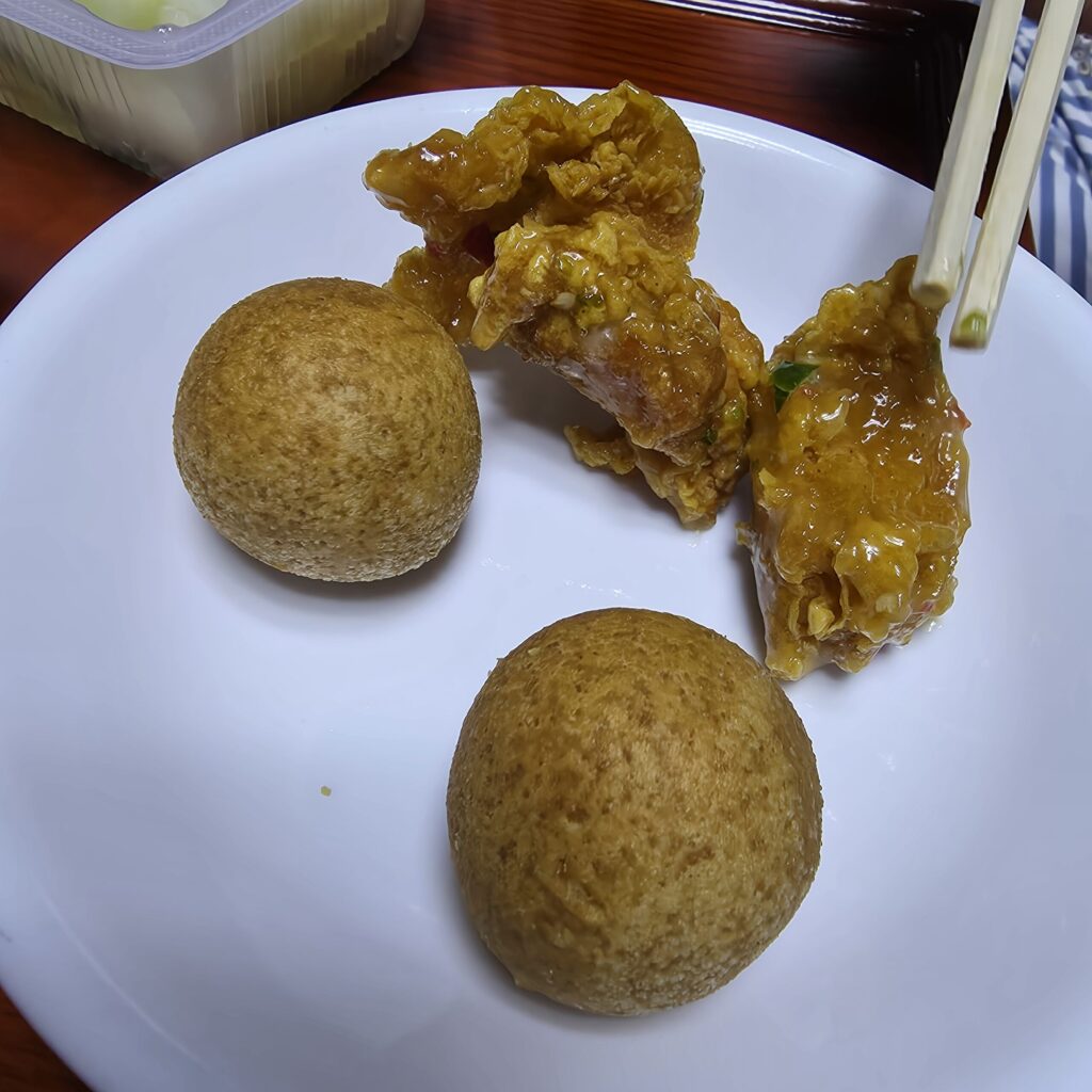 용인죽전점 자담치킨 맵슐랭과 치즈볼