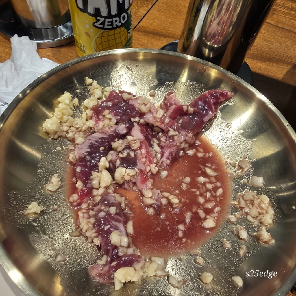 관저동 담가화로구이 마늘갈비살 굽기전