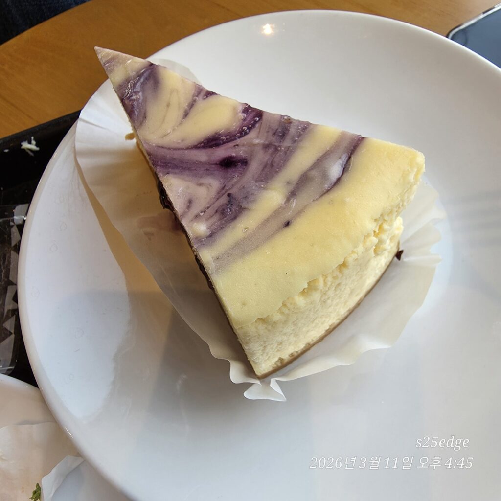 스벅 블루베리 마블 치즈케이크