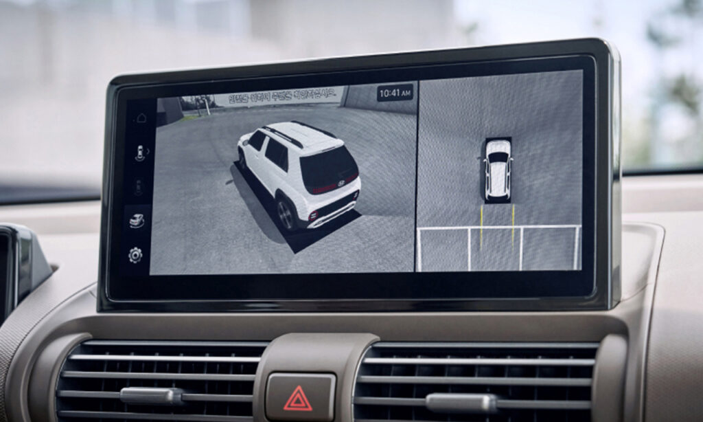 26년형 현대 캐스퍼 전기차 1열 센터 디스플레이 AVM 작동 사진