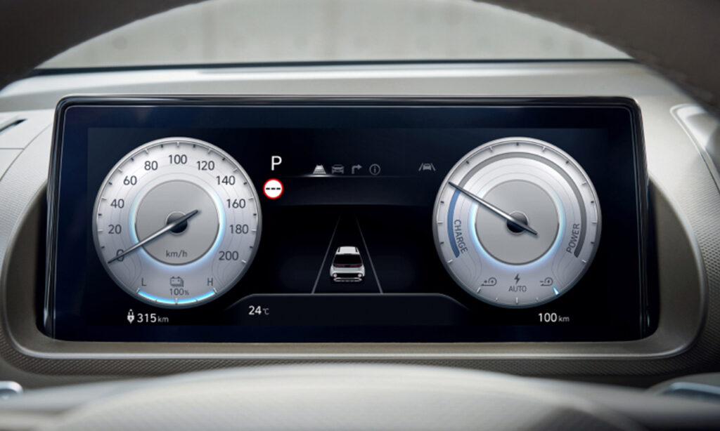 26년형 현대 캐스퍼 전기차 1열 디지털 계기판 사진