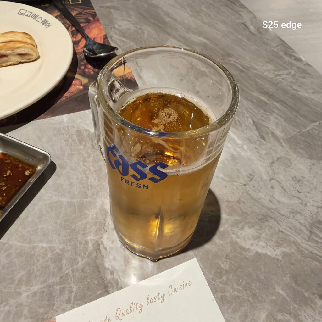 생맥주는 무한리필로 드실수 있음.