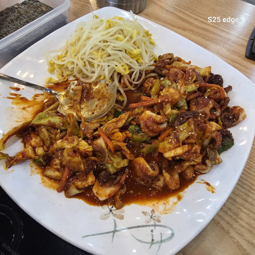 관저동 온천칼국수 쭈꾸미볶음 