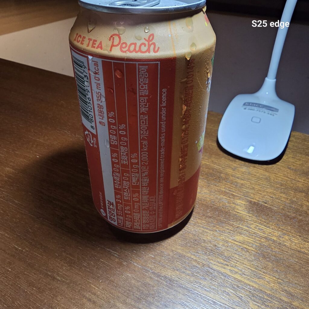 립툰 복숭아 스파클링 슈가제로 칼로리