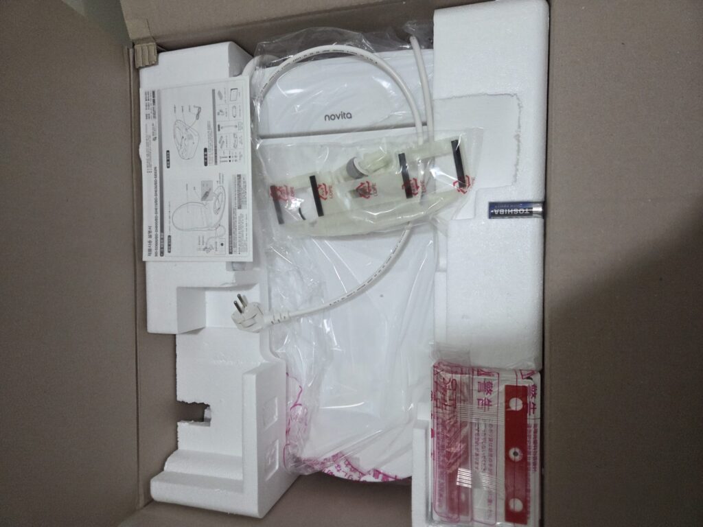 안전하게 포장된 노비타 비데