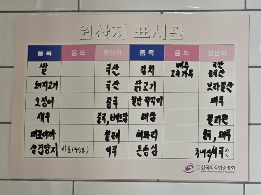 관저동 라향 원산지