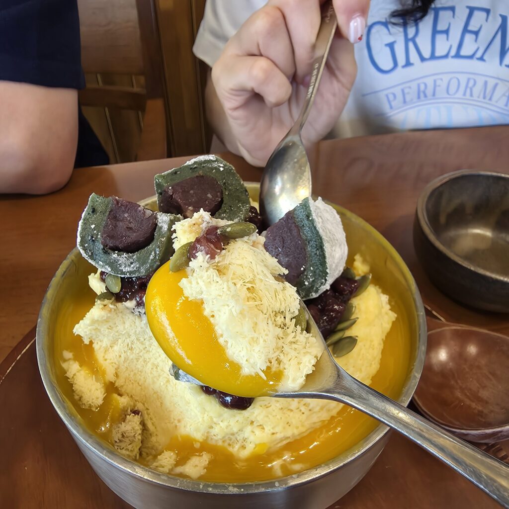 향옥 호박빙수 맛