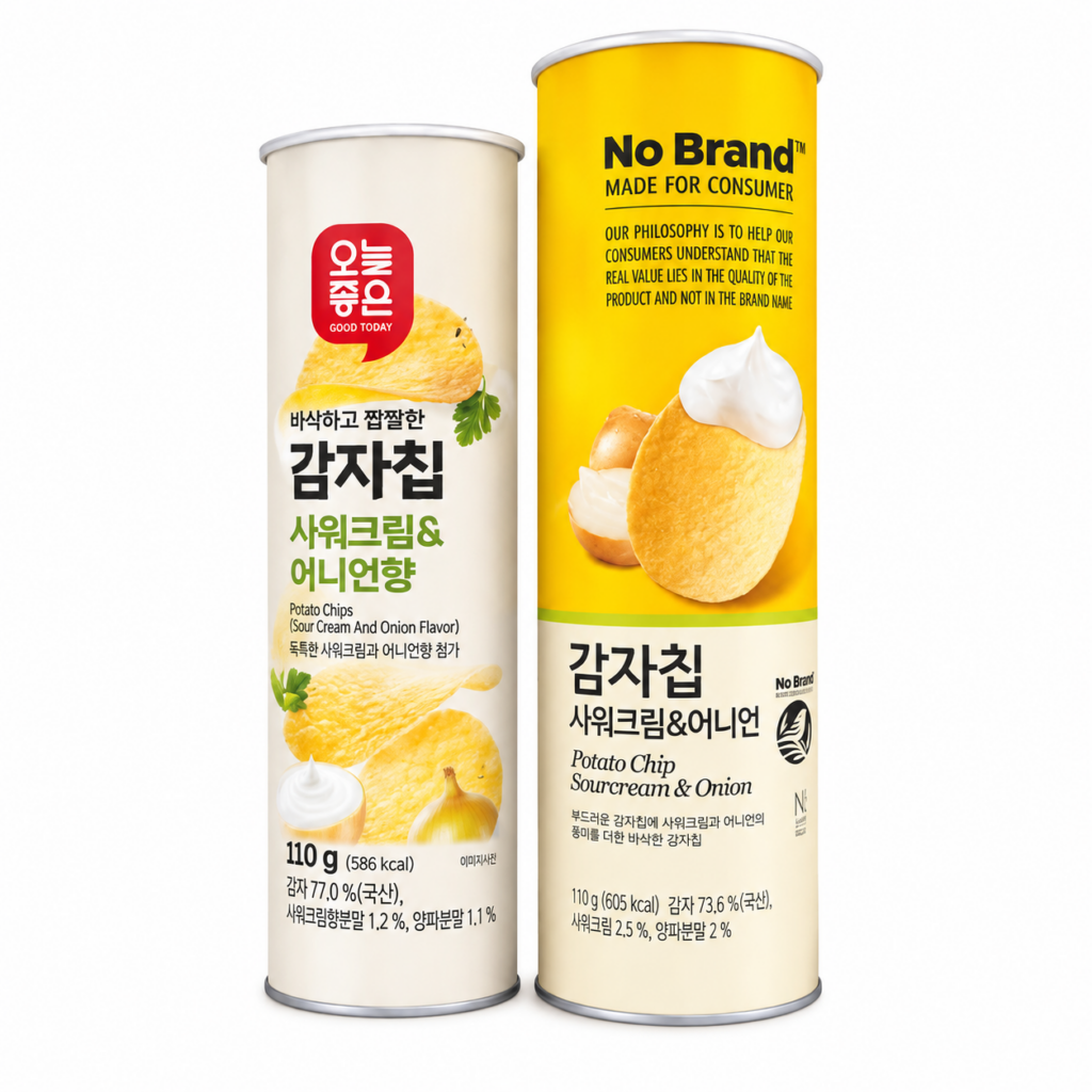오늘좋은 감자칩과 노브랜드 감자칩